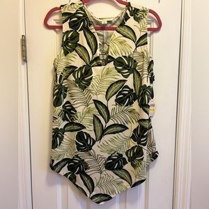 NWT Emaline Palm Leaf Blouse Size Medium